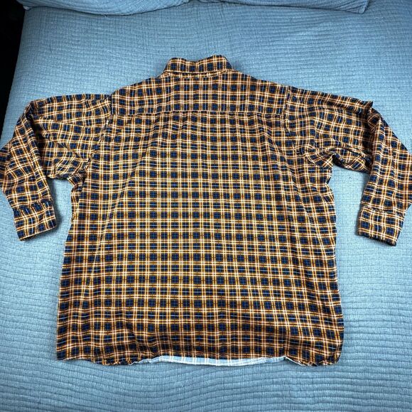 Bocomal FR Pearl Snap Shirt Men 4XL Plaid Orange Cat 2 Flame Resistant Workwear - Picture 5 of 8